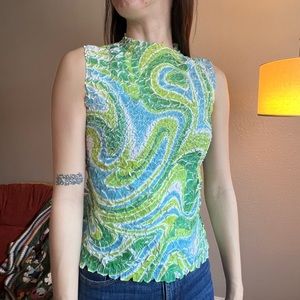 Vintage Popcorn Style Top